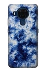 Fabric Indigo Tie Dye Case Cover For Nokia 5.4