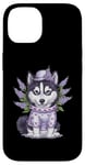 iPhone 14 Husky with lilac Case