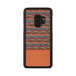 Man & Wood suojakuori Samsung Galaxy S9:lle, Browny check, musta