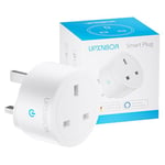 UPXNBOR Smart Plug WiFi Outlet, Works with Amazon Alexa, Google Home, Wireless Smart Socket with Energy Monitoring, Timer & APP Remote Control, 2.4GHz Wi-Fi Only, 13A (1 Pack)