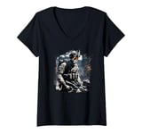 Womens Military Soldier Officer Art Military Art Combat Aesthetics V-Neck T-Shirt