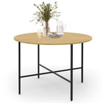 Table à manger ronde DETROIT 4-6 personnes design industriel 110 cm