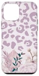 Coque pour iPhone 12 mini Pink Leopard Flower Rose Boho Floral Leopard Rose Flower