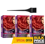 Wella Couleur Parfait Professionnel Cheveux 77/44 Volcanique Rouge 3-pack