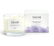 NEOM Lavender, Jasmine & Basil Candle, 3 Wick | Scent to Sleep | Essential Oil Aromatherapy Candle | 100% Natural Fragrance