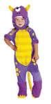 Rubies Costume Monstercin pour enfants, taille bébé 1 à 2 ans, barboteuse avec velcro et queue, yeux saltons pour Halloween, carnaval, Noël et anniversaire