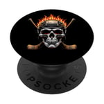 Skulls Sports de hockey sur glace pour homme et femme PopSockets PopGrip Adhésif