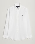 Polo Ralph Lauren Slim Fit Linen Button Down Shirt White