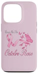 Coque pour iPhone 13 Pro Ruban rose octobre pour la sensibilisation au cancer du sein