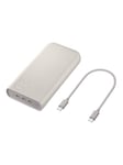 Samsung 20Ah Battery Pack (SFC 45W) Nødlader - Beige - 20000 mAh