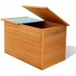 Boîte de Rangement de Jardin Coffre de Rangement extérieur Bois 126 x 72 x 72 cm Marron Bois de Sapin