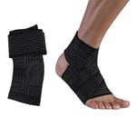 Endless Slip-in Ankle Support Brace - Pack of 2 | Support for Gym, Sports, Exercise, Workout, Cycling Activities | For Men & Women | Color: Black | Material: Neoprene & Polyester