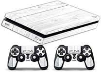 Skin Compatibilité Pour Ps4 Slim - Limited Edition Decal Étuis De Protection Pour Faceplates Bundle (Bois Blanc)