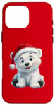 Coque pour iPhone 16 Pro Max Holiday Polar Bear