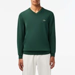 Lacoste Mens Relaxed Fit Carded Wool Polo Sweatshirt in Green material_cotton - Size X-Small