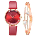 JZDH Women Montres Montres Femmes Mode Strass en Cuir Street Quartz Montre élégante Montre-Bracelet Montres Décoratives Décoratives pour Femmes (Color : E)