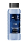 Adidas UEFA Star Edition Men's Shower Gel Body Wash, Vegan Formula, 250 ml