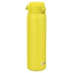 ION8 1 Litre Stainless Steel Water Bottle, Leak Proof, Easy to Open, Secure Lock, Dishwasher Safe, Carry Handle, Hygienic Flip Cover, Easy Clean, Durable, Metal Water Bottle, 1200 ml/40 oz, Yellow