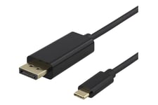 DELTACO USB-C til Displayport - 1 m - Sort