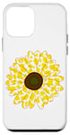 Coque pour iPhone 12 mini Modèle d'impression de vache jaune - Fleur Modèle de vache