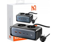 Strømskinne Med 2 6-I-1-Kontakter, 2X Usb-C, 2X Usb-A Mcdodo Ch-4610, Eu (Svart)