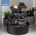 Valiant Table Top Indoor Water Fountain with Spinning Glass Sphere