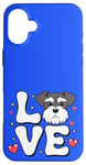 Coque pour iPhone 16 Plus Mini Schnauzer Lover Mini Schnauzer Chien Maman Enfants Filles Femmes