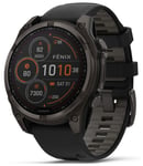 Garmin Fenix 8 47mm Sapphire Solar CarbonGray Titanium with Black band 010-02906-11