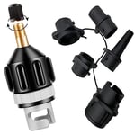 CHmiss Adaptateur Pompe à Air,Sup Valve Adapter Adaptateur,Bateau Gonflable Kayak Adaptateur d'air Valve,pour Bateaux Pneumatiques,Canoë,Kayak,Planche à Pagaie Bateau (Noir,3.07 * 0.83inch)