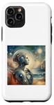 Coque pour iPhone 11 Pro Leonardo Da Vinci Robot Femme