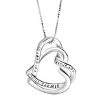 Heart Necklaces for Women,Sterling Silver Chain Necklace with Double Heart Pendant,I Love You Forever S925 Necklace Gift for Her on Chirstmas Valentine's Day Mother's Day Birthday Anniversary .…