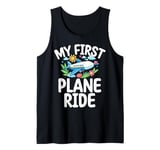 My First Plane Ride Airplane Pilot Kids Aviation Vacation Tank Top