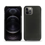 Coque cuir Apple iPhone 12 Pro Max - Coque arrière - Noir - Cuir lisse - Neuf