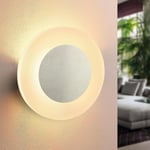 Applique murale led pour intérieur - Éclairage mural - Pour couloir chambre à coucher cage d'escalier Rond 3000 k Blanc chaud - En fer et acrylique