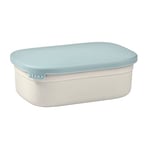 BÉABA, Lunch box Enfant, Boîte à dejeuner/Repas, Boite En Inox, Bento, Compartimenté, Séparateurs, Housse en Silicone, 760mL, Gris velours/Bleu baltique