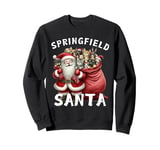 Springfield Santa Funny Clous With Dogs and Cats They Eating Sweatshirt