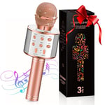 GeschenPark Jouet Fille 3-12 Ans,Microphone Karaok sans Fil Jouet Enfant 4-12 Ans Jouets pour Fille de 5-11 Ans, Microphone pour Enfant Cadeau Fille 3-12 Ans -Cadeaux de Noël Enfants