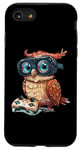 Coque pour iPhone SE (2020) / 7 / 8 Animaux de jeu- Le hibou joue aux jeux vidéo