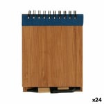 Spiralbundet anteckningsblock med penna Bambu 1 x 10 x 13 cm (24 antal)