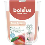 Bolsius True Scents - Pêche - Orange - Lot de 6 Bougies Parfumées - 8 x 7 cm - Durée de combustion: 25 heures - Avec extraits naturels - Cire végétale naturelle - Sans huile de palme