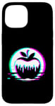 Coque pour iPhone 15 Apple Glitch - Amateur de fruits de pomme vintage