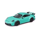 Bburago | 1/24 Porsche 911 GT3 2021 - Vert Menthe | Voiture Reproduction Miniature à échelle pour Enfant | À Partir de 3 Ans et + | 21104G