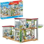 Playmobil 71615 Action Heroes: Modern hospital, featuring four figures and medical equipment, made from over 80% recycled and bio-based materials, detailed play sets suitable for children ages 4+