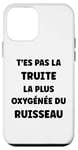 Coque pour iPhone 12 mini Humour t'es pas la truite la plus oxygénée du ruisseau