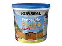 Ronseal Fence Life Plus+ Medium Oak 5 Litre RSLFLPPMO5L