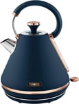 Tower T10044MNB Cavaletto Pyramid Kettle with Fast Boil, Detachable Filter, 1.7