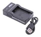 vhbw Chargeur USB de batterie compatible avec Panasonic Lumix DC-FZ82 batterie appareil photo digital, DSLR, action cam