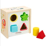 WOOMAX- Cube d'activités en Bois 6 pièces, 42754, Multicolore (Couleurs Parchis)