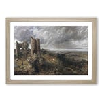 Big Box Art John Constable Hadleigh Castle, The Mouth of The Thames Framed Wall Art Picture Print Ready to Hang, Oak A2 (62 x 45 cm)