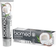 Biomed Whitening Toothpaste Superwhite Natural Coconut Vegan Flouride-Free-100g